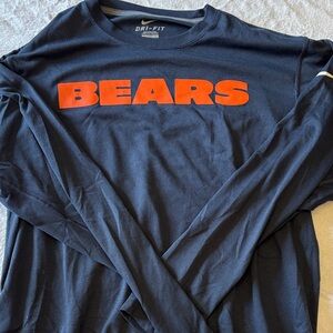 Nike Men's Navy Long Sleeve Bears Tee